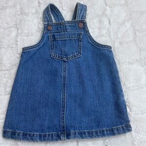 Old Navy Toddler Blue Denim Overall Dress w/Adjustable‎ Straps Size 18-24 months
